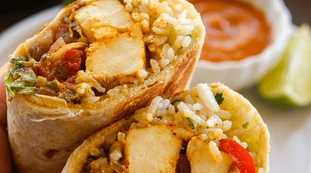 Paneer Tikka Burrito.